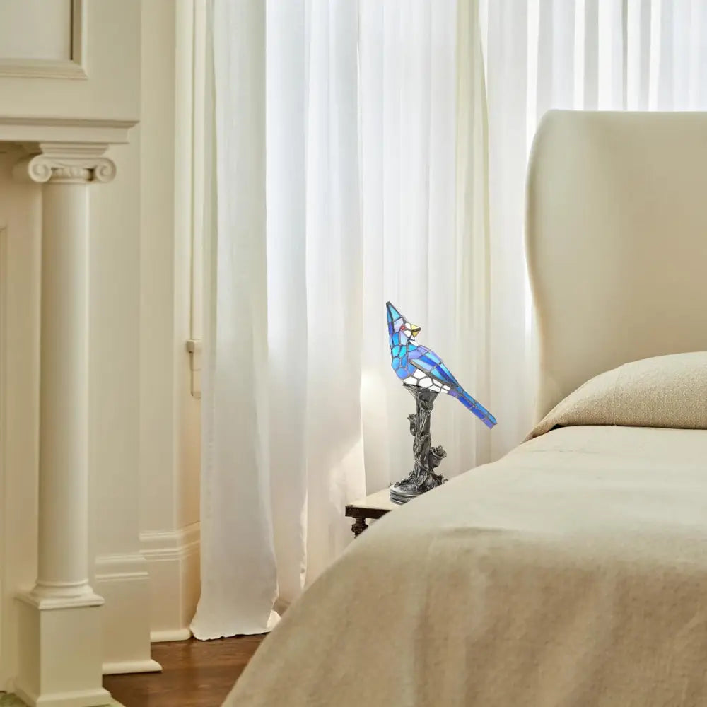 Cardinal Bird Decorative Table Lamp | Red Bird Animal Home Décor Light - Lamp