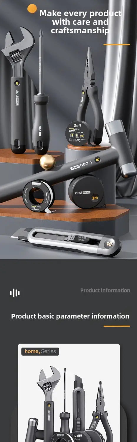 Save on Repairs with This Elegant 8-Piece Household Tool Set – Perfect for Everyday Home Fixes