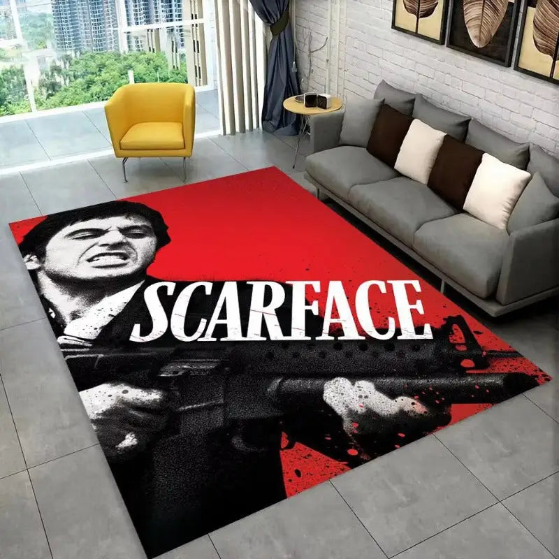 Flannel Area Rug | Heat Transfer Printed Floor Mat for Living Room Bedroom & Home Décor - 家居生活