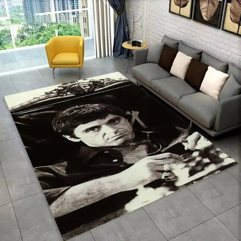 Flannel Area Rug | Heat Transfer Printed Floor Mat for Living Room Bedroom & Home Décor - 家居生活