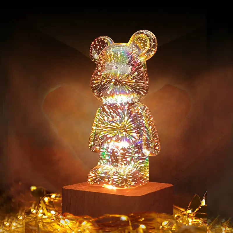Glowing Bear Night Light Internet Celebrity Violent Bear Table Lamp Bedside Lamp Qixi Festival Gift Birthday Gift