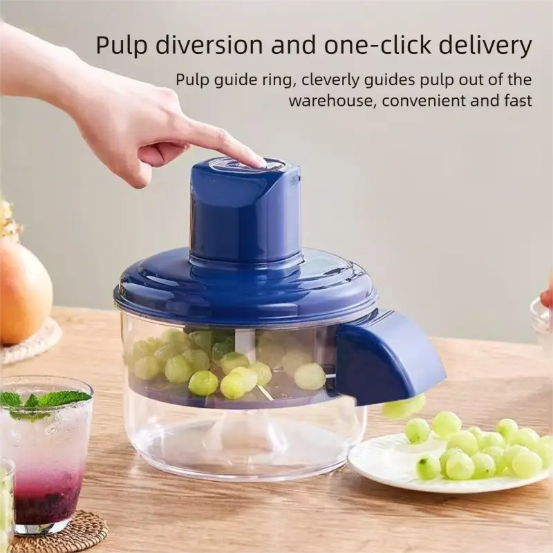 Grape Peeling Machine Fully Automatic Household Electric Fruit Peeler - blue / Multifunctional Peeling Machine
