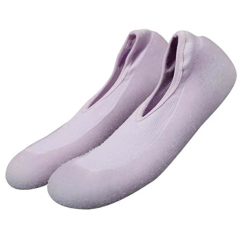 Indoor Sports Shoes | Ultra-Light Quiet Gym Sneakers for Men & Women - Roland Purple (Shallow Shock Absorption Sole)
