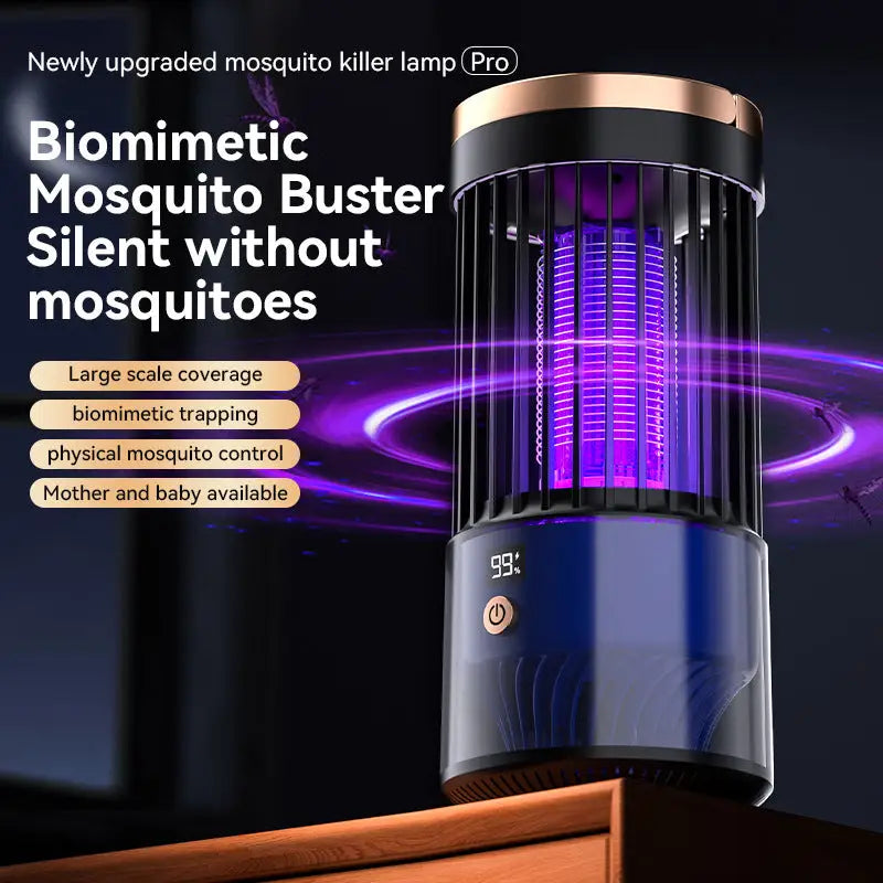 Inhalation Type Household Indoor and Outdoor Rechargeable Mosquito Trap and Killer Lamp - SJD-01 Black Mosquito Killer
