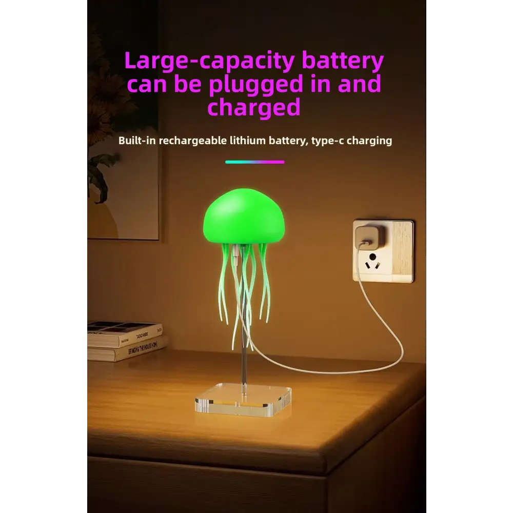Intelligent Voice-Controlled Jellyfish Lamp Floating Atmosphere Light Creative Night Light Smart Touch Feet Colorful