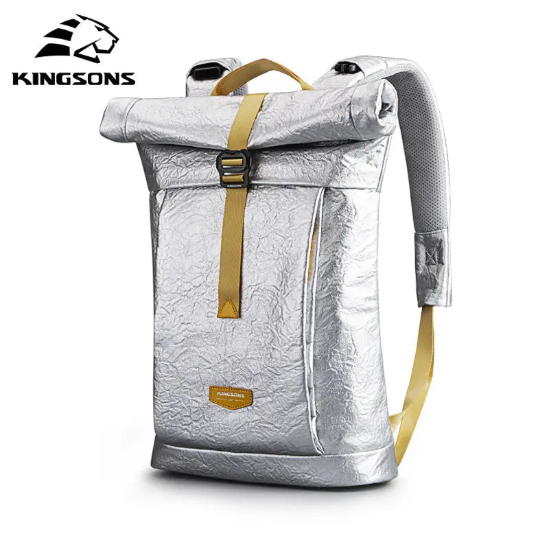 Jinshengsi New Men’s Backpack European and American Retro Trend Waterproof Foldable Sports Backpack for College