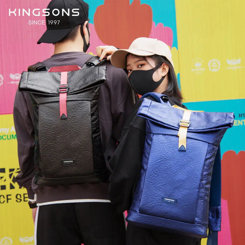 Jinshengsi New Men’s Backpack European and American Retro Trend Waterproof Foldable Sports Backpack for College