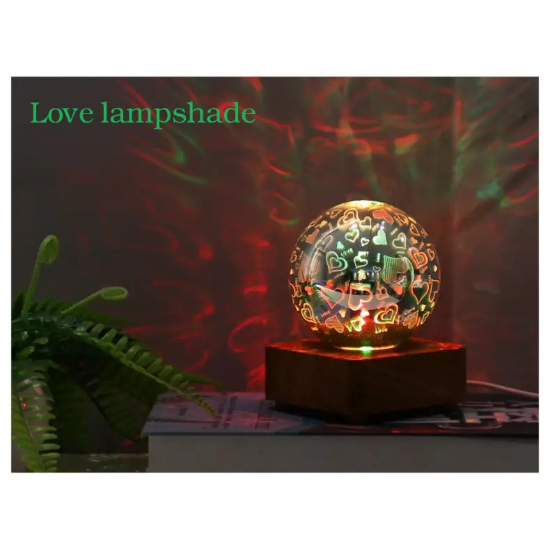 LED3D Fireworks Night Light Christmas Romantic Atmosphere Small Table Lamp USB Dream Cube Atmosphere Light Bedside Lamp