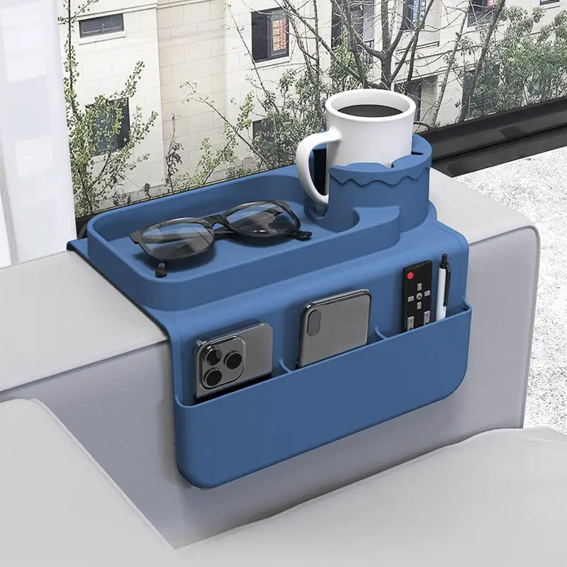 Multifunctional Silicone Sofa Armrest Tray – Coffee Beverage & Phone Holder Creative Cup Stand - 家居生活