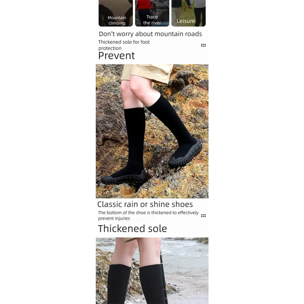 Non-Water Nano Waterproof Outdoor Hiking Boots | High-Top Anti-Slip Sand-Proof Fishing & Camping Shoes - 服装