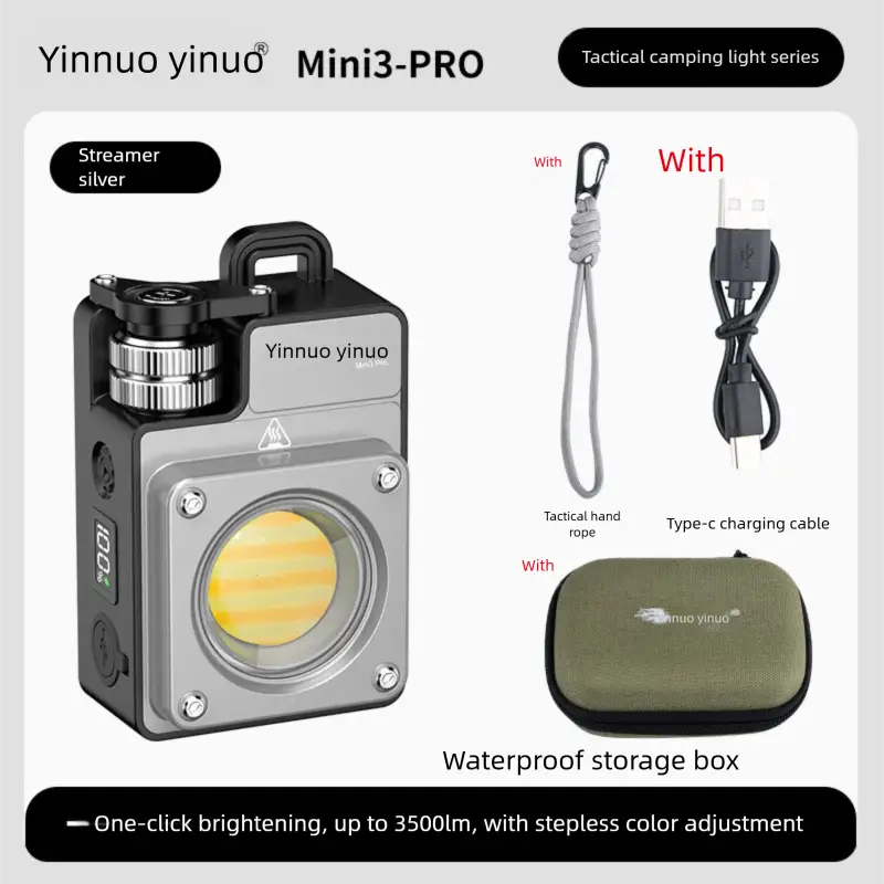 Outdoor Camping Light Campsite Light Tactical Long Battery Life Tent Light Camping Main Light Super Bright - MINI3-PRO