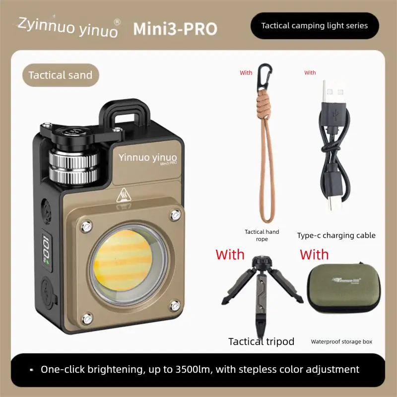 Outdoor Camping Light Campsite Light Tactical Long Battery Life Tent Light Camping Main Light Super Bright - MINI3-PRO