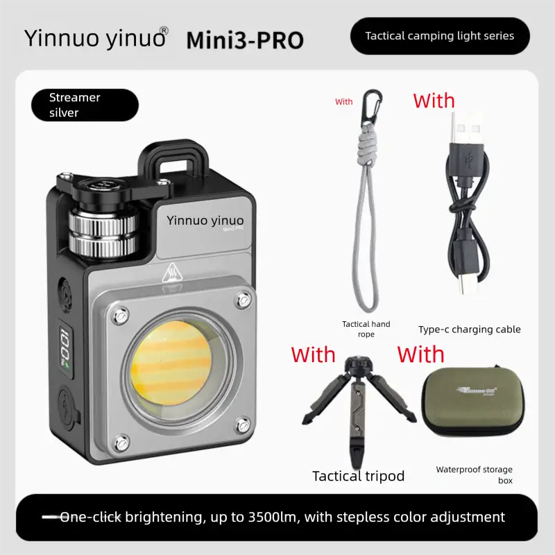 Outdoor Camping Light Campsite Light Tactical Long Battery Life Tent Light Camping Main Light Super Bright - MINI3-PRO