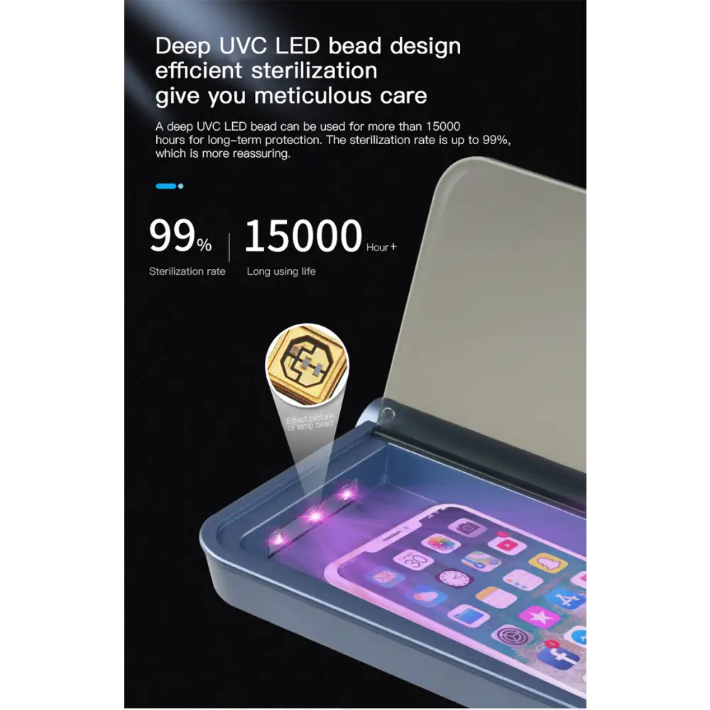 Portable UV Sterilizer Box | Multi-Function Disinfection Case for Phone Masks & Nail Tools
