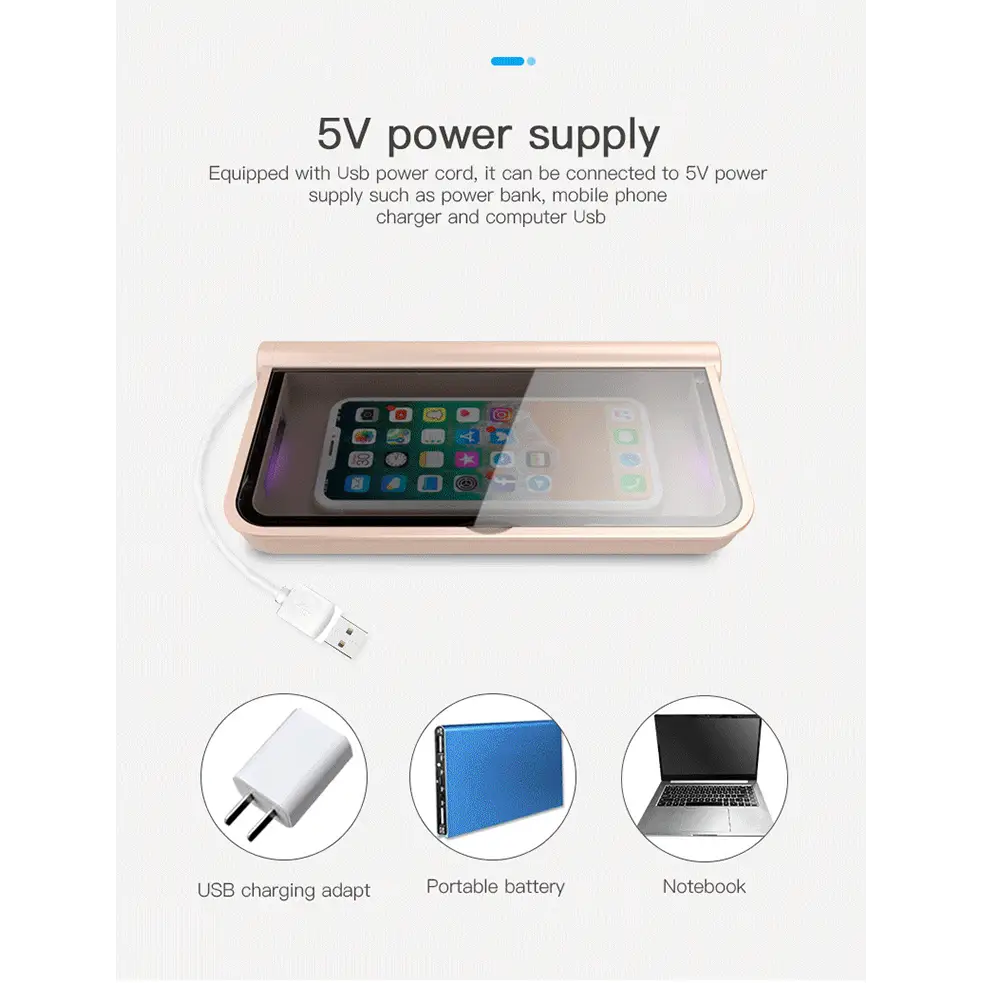 Portable UV Sterilizer Box | Multi-Function Disinfection Case for Phone Masks & Nail Tools