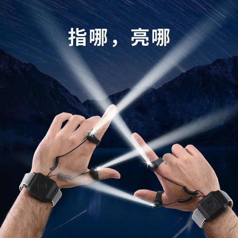 Ring Flashlight Night Fishing Repair Lighting Wrist Rechargeable Strong Light Partial Lighting Sports Outdoor Night