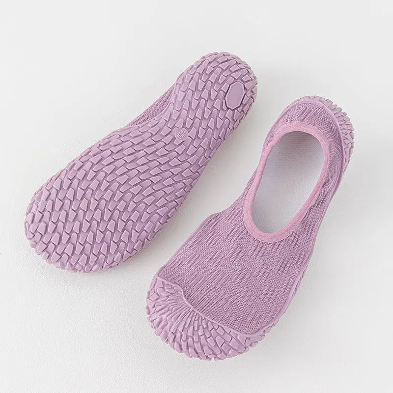 Silent Yoga Indoor Sports Shoes | Non-Slip Soft Sole Fitness Sneakers with Shock Absorption - Platycodon grandiflorum