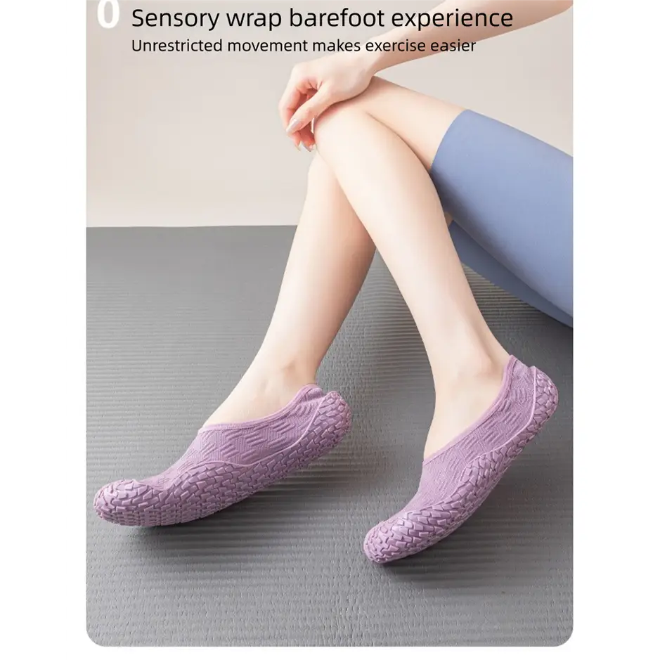 Silent Yoga Indoor Sports Shoes | Non-Slip Soft Sole Fitness Sneakers with Shock Absorption - 服装