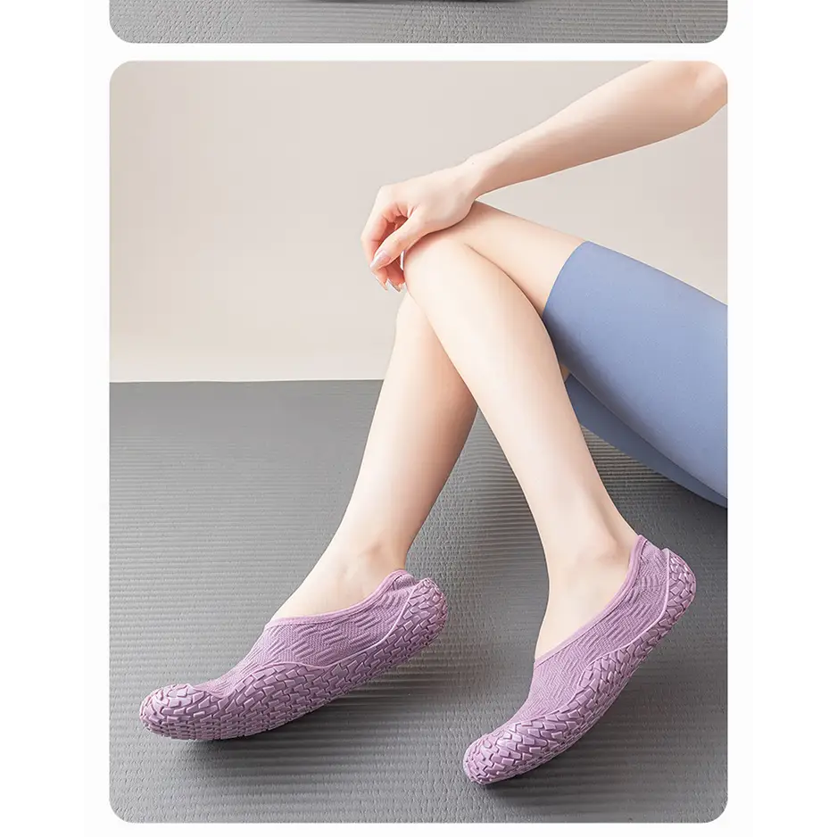 Silent Yoga Indoor Sports Shoes | Non-Slip Soft Sole Fitness Sneakers with Shock Absorption - 服装