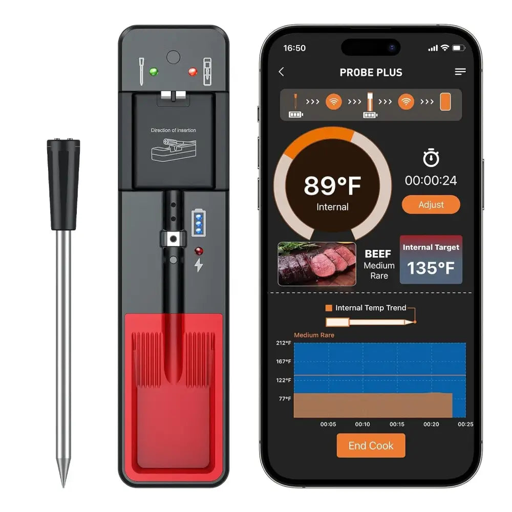 Smart Wireless Bluetooth BBQ Meat Thermometer - ±1 / -10-105 ℃