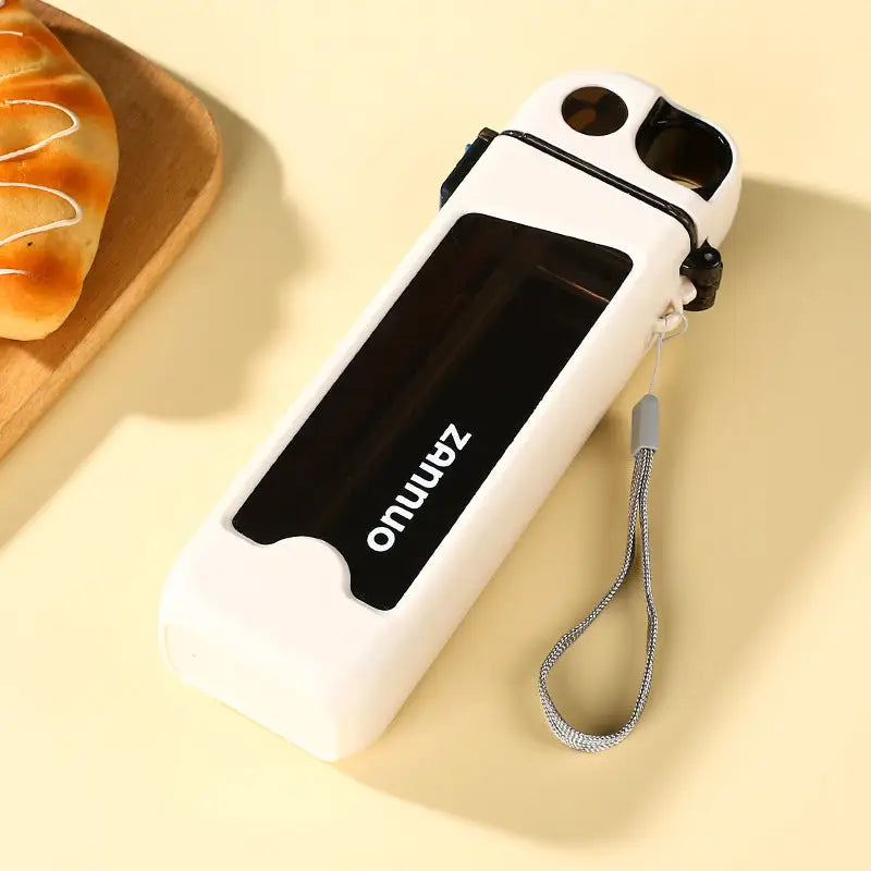 Square Sports Water Cup High-Looking Portable Small Capacity Food Grade High Temperature Resistant Cup - White / 350ml