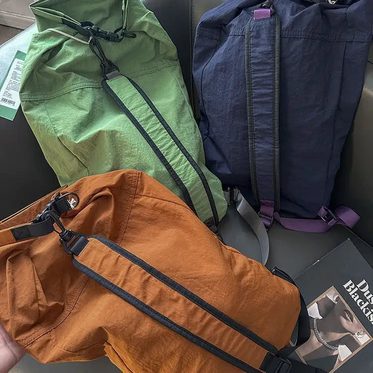 Ultra-light! Unisex Urban Fitness Wrinkle-resistant Casual Outdoor Sports Water-repellent Roll-top Backpack Large