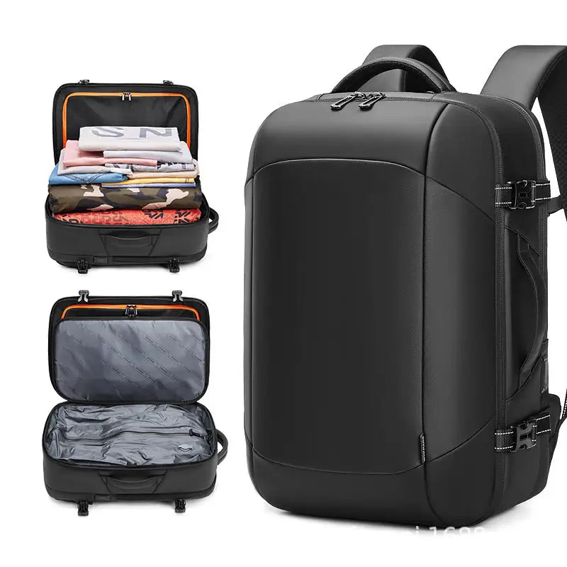 Vacuum Compression Backpack Men’s Large Capacity Business Commuting Computer Bag Multifunctional Dry and Wet Separation