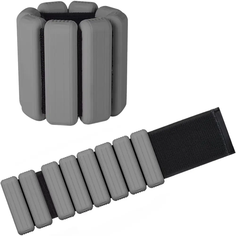 Weighted Sports Wristbands | Silicone Gravity Bracelets for Fitness & Running - Gray / 1 Pound - 运动与健身