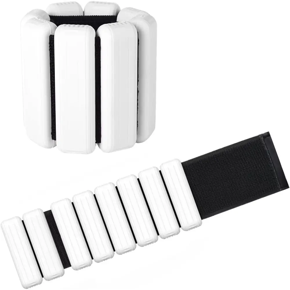 Weighted Sports Wristbands | Silicone Gravity Bracelets for Fitness & Running - White / 1 Pound - 运动与健身