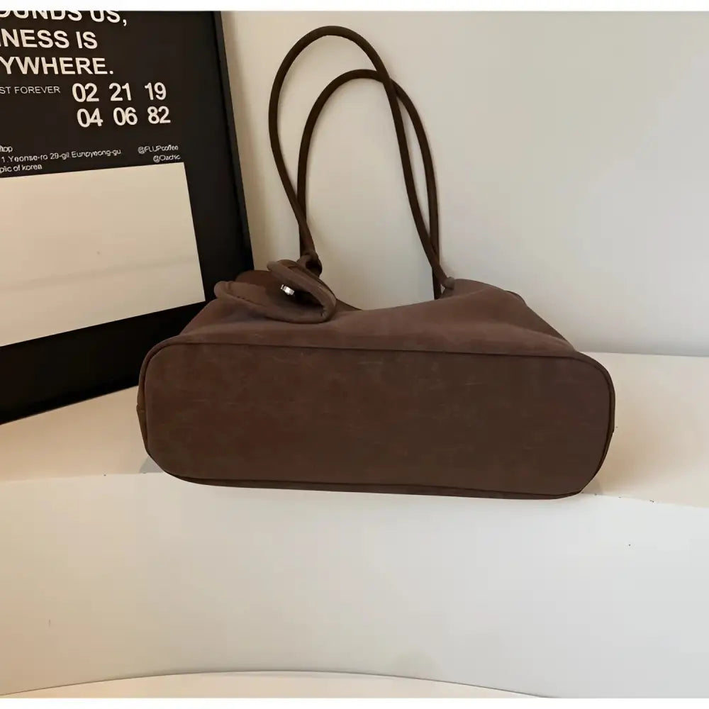 Women’s PU Embossed Bucket Bag with Magnetic Buckle – Ethnic Style - Fashion / Women’s Bags / Shoulder & Tote Bags