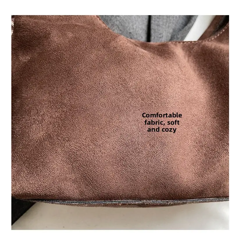 Women’s Velvet Shoulder Bag – Elegant Commuter Style with Zipper - Fashion / Women’s Bags / Shoulder & Tote Bags